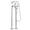 Milano Select - Traditional Lever Head Floor Standing Bath Shower Mixer Tap including Hand Shower - Chrome/White