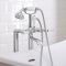 Milano Select - Traditional Lever Head Floor Standing Bath Shower Mixer Tap including Hand Shower - Chrome/White