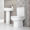 Milano Ballam - Modern Close Coupled Toilet and Pedestal Basin Set