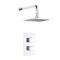 Milano Arvo - Chrome Thermostatic Shower with Wall Mounted Square Shower Head (1 Outlet)