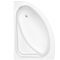Milano Newby - White Modern Left Hand Corner Bath with Panel - 1500mm x 1020mm