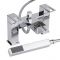 Milano Parade - Modern Waterfall Basin Tap with Matching Bath Mixer Tap and Hand Shower Set - Chrome