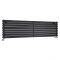 Milano Aruba - Black Horizontal Designer Radiator - 472mm x 1780mm (Double Panel)