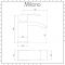 Milano Dalton - White Modern Rectangular Double Countertop Basin with 2 Mono Mixer Taps - 820mm x 420mm