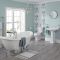Milano - Traditional Bathroom Suite with Freestanding Bath, Close Coupled Toilet, Pedestal Basin and Taps