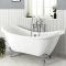 Milano Legend - White Traditional Double-Ended Freestanding Slipper Bath with Choice of Feet - 1750mm x 730mm
