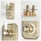 Milano Elizabeth - Brushed Gold Traditional Thermostatic Shower with Wall Mounted Shower Head (1 Outlet)