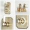 Milano Elizabeth - Traditional Concealed Thermostatic Twin Shower Valve - Brushed Gold