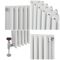 Milano Esme - White Horizontal Aluminium Traditional Column Radiator - 600mm x 405mm (Double Column)