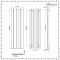 Milano Skye - White Aluminium Vertical Designer Radiator - 1600mm x 470mm (Single Panel)
