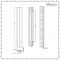 Milano Solis - Aluminium Light Grey Vertical Designer Radiator - 1600mm x 245mm