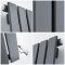 Milano Alpha - Anthracite Flat Panel Vertical Designer Radiator - 1600mm x 420mm (Single Panel)