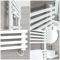 Milano Arno Electric - White Bar on Bar Heated Towel Rail - 730mm x 450mm