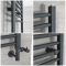 Milano Artle Dual Fuel - Anthracite Straight Heated Towel Rail - 1600mm x 400mm