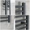 Milano Artle Electric - Anthracite Straight Heated Towel Rail - 1000mm x 500mm