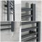 Milano Artle Electric - Anthracite Straight Heated Towel Rail - 600mm x 400mm
