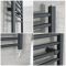 Milano Artle Electric - Anthracite Straight Heated Towel Rail - 1000mm x 1000mm