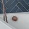 Milano Eris - Modern Overflow Bath Filler and Waste - Copper