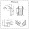 Milano - Angled Fixing Kit for Toilet Pans, Bidets or Semi Pedestal