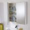 Milano Ren - White Modern Wall Hung Bathroom Mirrored Cabinet - 650mm x 600mm