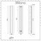Milano Skye - Aluminium Anthracite Vertical Designer Radiator - 1800mm x 280mm