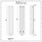 Milano Skye - Aluminium Anthracite Vertical Designer Radiator - 1800mm x 375mm