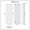 Milano Skye - Aluminium Anthracite Vertical Designer Radiator - 1800mm x 565mm