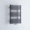 Milano Bow - Anthracite D-Bar Central Connection Heated Towel Rail - 736mm x 500mm