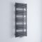 Milano Bow - Anthracite D-Bar Central Connection Heated Towel Rail - 1269mm x 500mm