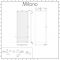 Milano Riso Electric - White Flat Panel Vertical Designer Radiator 1800mm x 600mm (Single Panel)