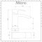 Milano Elswick - White Modern Rectangular Countertop Basin with Deck Mounted Mixer Tap - 450mm x 250mm