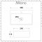Milano Farington - White Modern Rectangular Countertop Basin with Mono Mixer Tap - 400mm x 295mm