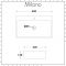 Milano Farington - White Modern Rectangular Countertop Basin with Mono Mixer Tap - 600mm x 420mm