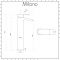 Milano Rivington - White Modern Rectangular Countertop Basin and High Rise Mixer Tap - 480mm x 370mm