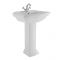 Milano Sandringham - Traditional 1 Tap-Hole Basin with Full Pedestal - 605mm