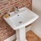 Milano Sandringham - Traditional 1 Tap-Hole Basin with Full Pedestal - 605mm