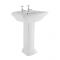 Milano Sandringham - Traditional 2 Tap-Hole Basin with Full Pedestal - 605mm