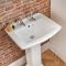 Milano Sandringham - Traditional Close Coupled Toilet and 2 Tap-Hole Pedestal Basin Set