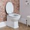 Milano Richmond - Traditional Back to Wall Toilet and White Seat - Chrome