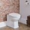 Milano Richmond - Traditional Comfort Height Back to Wall Toilet and White Seat - Brushed Gold