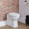 Milano Richmond - Traditional Comfort Height Back to Wall Toilet and White Seat - Black