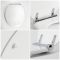 Milano Richmond - Traditional Comfort Height Back to Wall Toilet and White Seat - Chrome