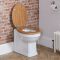 Milano Richmond - Traditional Comfort Height Back to Wall Toilet and Oak Seat - Chrome