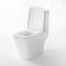 Milano Longton - Modern Close Coupled Toilet with Soft Close Seat and Chrome Flush Button