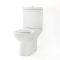 Milano Irwell - Modern Round Close Coupled Toilet with Soft Close Seat and Chrome Flush Button
