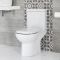 Milano Irwell - Modern Round Close Coupled Toilet with Soft Close Seat