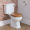 Milano Richmond - Traditional Comfort Height Close Coupled Toilet with Cistern and Oak Seat - Brushed Gold