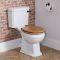 Milano Richmond - Traditional Comfort Height Close Coupled Toilet with Cistern and Oak Seat - Black