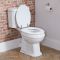 Milano Richmond - Traditional Comfort Height Close Coupled Toilet with Cistern and White Seat - Chrome/Black