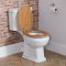 Milano Richmond - Traditional Comfort Height Close Coupled Toilet with Cistern and Oak Seat - Chrome/Black
